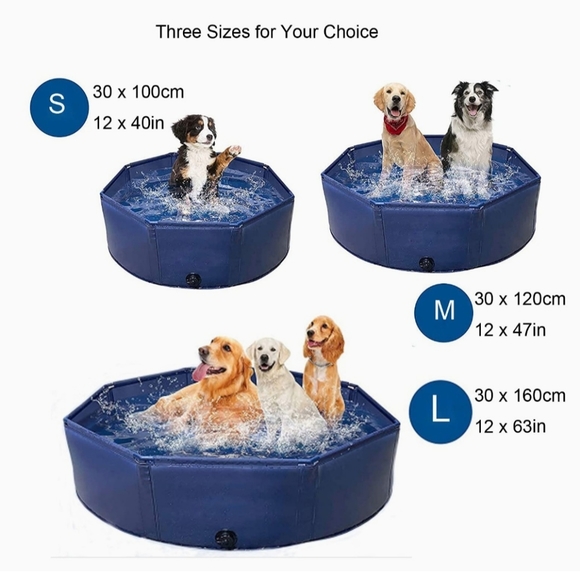 Foldable Pet Dog Pool, Small 30×100 Portable Pet Dog Bath Tub, - Picture 7 of 7